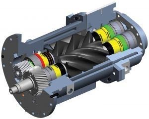 Screw compressors in refrigeration system